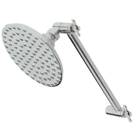 Kingston Brass K135K1 Victorian 5-1/4" Diameter Brass Showerhead with High Low Adjustable Arm, Polished Chrome - Polished Chrome