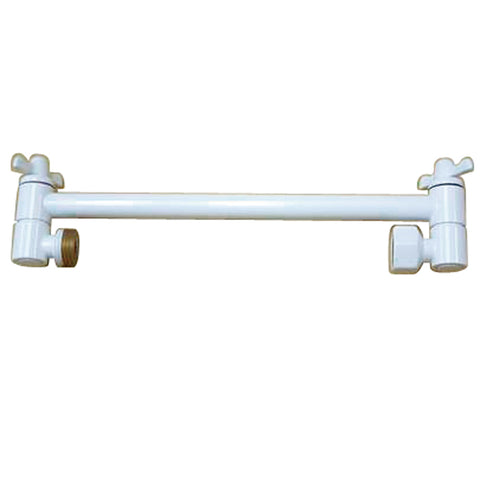 Kingston Brass K153A6 Plumbing Parts 10" High-Low Shower Arm Adjustable, White - White