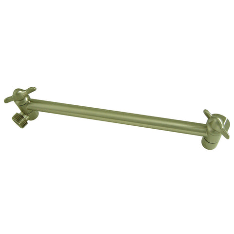 Kingston Brass K153A8 Plumbing Parts 10" High-Low Shower Arm Adjustable, Satin Nickel - Satin Nickel