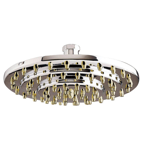Kingston Brass K208A4 8" Diameter Three-Tier Brass Shower Head, Polished Chrome - Polished Chrome/Polished Brass