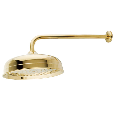 Kingston Brass K225K12 10" Shower Head With 17" Shower Arm , Polished Brass - Polished Brass