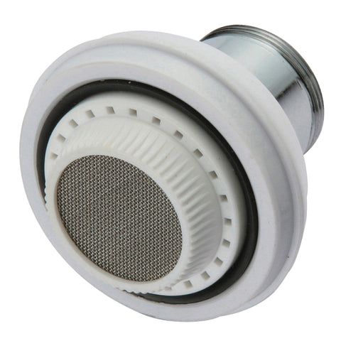 Kingston Brass KA321C20 Wide Range Swivel Kitchen Aerator with Brass Ball Joint, Chrome - Chrome/White