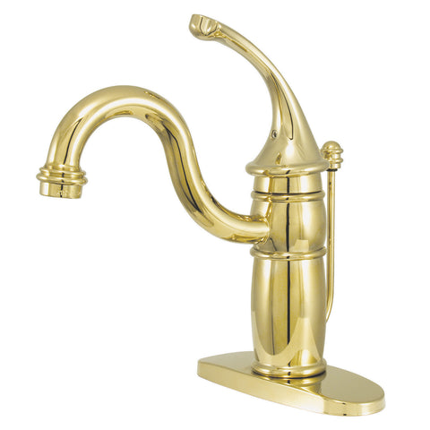 Kingston Brass KB1402GL Single-Handle 4-Inch Centerset Lavatory Faucet, Polished Brass - Polished Brass