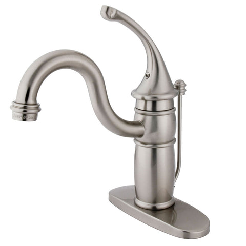 Kingston Brass KB1408GL Single-Handle 4-Inch Centerset Lavatory Faucet, Satin Nickel - Satin Nickel