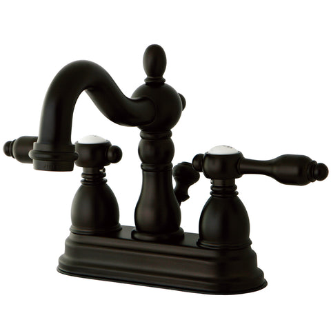 Kingston Brass KB1605TAL 4-Inch Centerset Lavatory Faucet, Oil Rubbed Bronze - Oil Rubbed Bronze