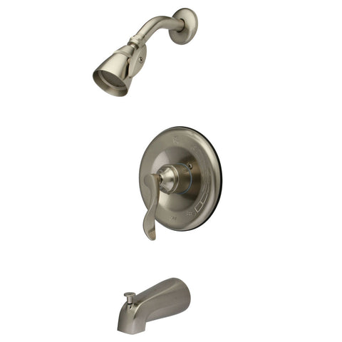 Kingston Brass  KB1638DFL NuFrench Tub & Shower Faucet - Satin Nickel