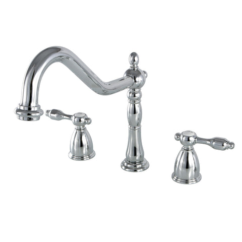 Kingston Brass KB1791TALLS Widespread Kitchen Faucet, Polished Chrome - Polished Chrome