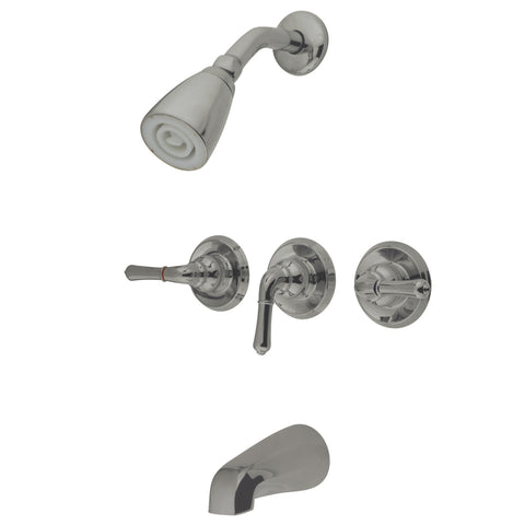 Kingston Brass KB238 Tub & Shower Faucet, Satin Nickel - Satin Nickel