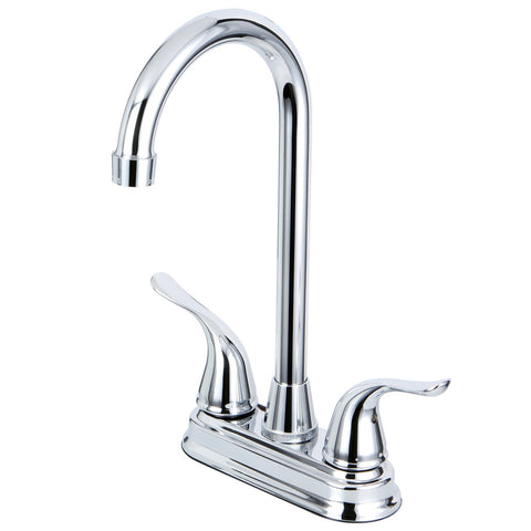 Kingston Brass KB2491YL Two Handle 4-inch Centerset Bar Faucet, Polished Chrome - Polished Chrome