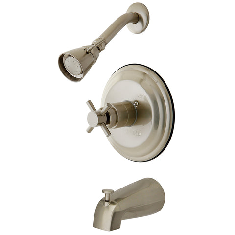 Kingston Brass KB2638DX Concord Tub & Shower Faucet, Satin Nickel - Satin Nickel