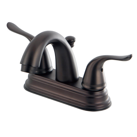 Kingston Brass KB5615YL 4-Inch Centerset Lavatory Faucet, Oil Rubbed Bronze - Oil Rubbed Bronze