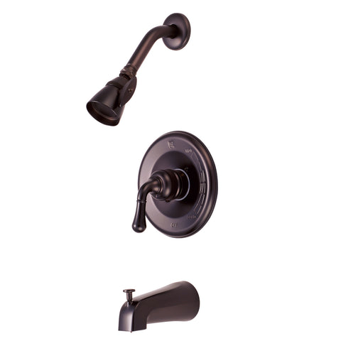 Kingston Brass KB635 Magellan Tub and Shower Faucet with Single Handle, Oil Rubbed Bronze - Oil Rubbed Bronze