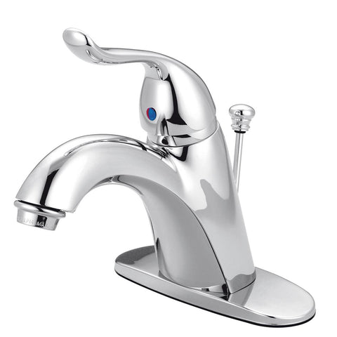 Kingston Brass KB6401YL 4-inch Single Handle Lavatory Faucet, Polished Chrome - Polished Chrome