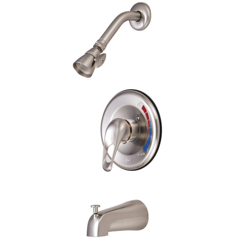 Kingston Brass KB698 Chatham Single Loop Handle Tub and Shower Faucet, Satin Nickel - Satin Nickel