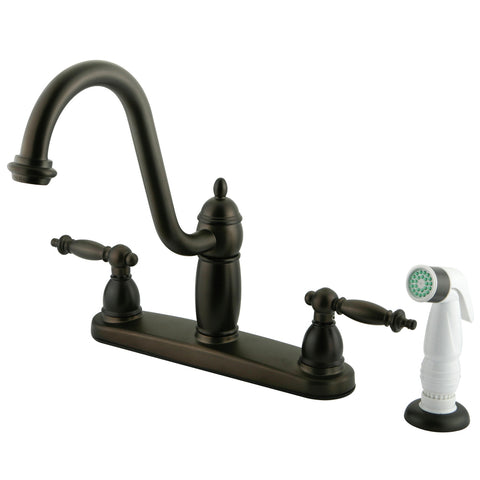 Kingston Brass KB7115TL Centerset Kitchen Faucet, Oil Rubbed Bronze - Oil Rubbed Bronze