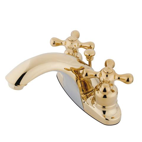 Kingston Brass KB7642AX 4-Inch Centerset Lavatory Faucet, Polished Brass - Polished Brass