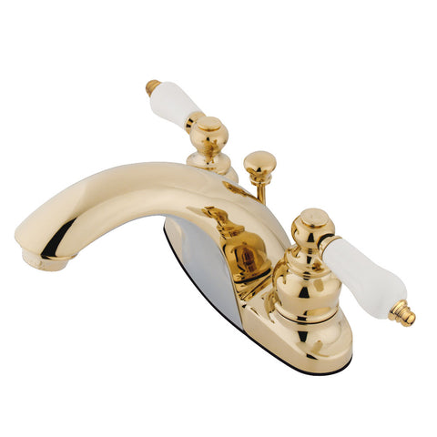 Kingston Brass KB7642PL 4-Inch Centerset Lavatory Faucet, Polished Brass - Polished Brass
