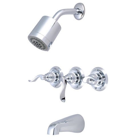 Kingston Brass KB8231NFL NuWave French Tub & Shower Faucet, Polished Chrome - Polished Chrome