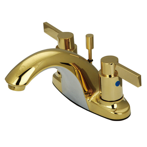 Kingston Brass KB8642NDL 4-Inch Centerset Lavatory Faucet, Polished Brass - Polished Brass