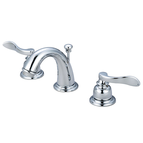 Kingston Brass KB8911NFL NuWave French Mini Widespread Lavatory Faucet with ABS/Brass Pop-Up, Polished Chrome - Polished Chrome