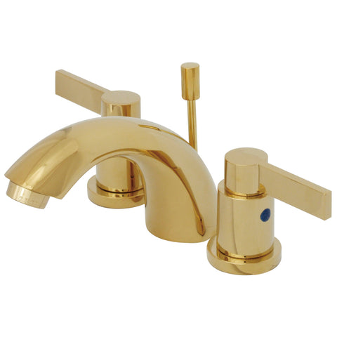 Kingston Brass KB8952NDL NuvoFusion Widespread Lavatory Faucet with Pop-Up, Polished Brass - Polished Brass