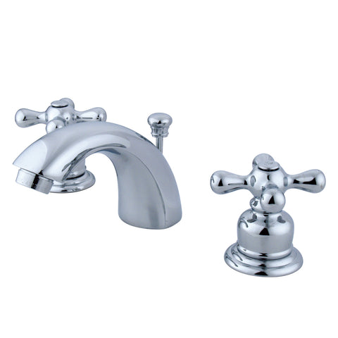 Kingston Brass KB941AX Victorian Twin Classic Handle 4"-12" Mini Widespread Faucet, Polished Chrome - Polished Chrome