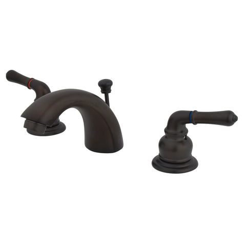 Kingston Brass KB955 Magellan 4"-8" Mini Widespread Lavatory Faucet, Oil Rubbed Bronze - Oil Rubbed Bronze