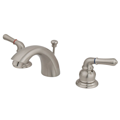 Kingston Brass KB958 Magellan 4"-8" Mini Widespread Lavatory Faucet, Satin Nickel - Satin Nickel