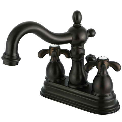 Kingston Brass KS1605TX 4-Inch Centerset Lavatory Faucet, Oil Rubbed Bronze - Oil Rubbed Bronze