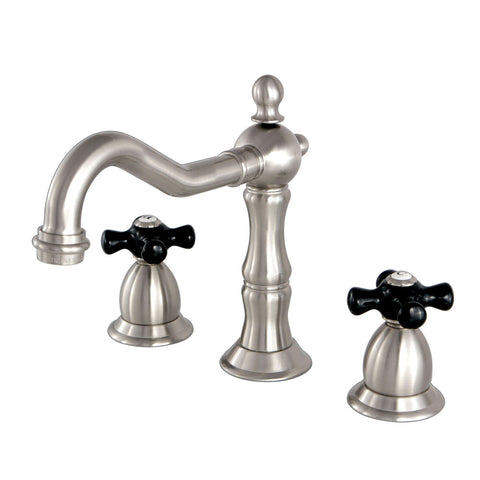 Kingston Brass KS1978PKX Widespread Lavatory Faucet, Satin Nickel - Satin Nickel