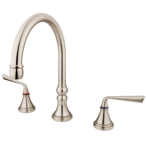 Kingston Brass KS2348ZL Silver Sage Roman Tub Filler Faucet, Satin Nickel - Satin Nickel