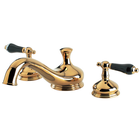 Kingston Brass KS3332PKL Roman Tub Filler with Cross Handle, PB - Polished Brass
