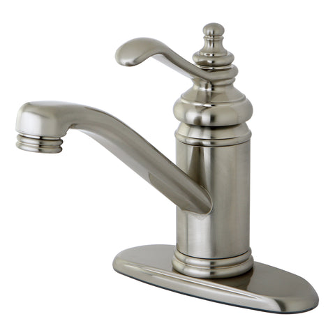 Kingston Brass KS3408TL Templeton 4" Single Handle Lavatory Faucet With Brass Pop-Up, Satin Nickel - Satin Nickel