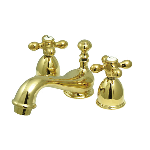 Kingston Brass KS3952AX Mini Widespread Lavatory Faucet, Polished Brass - Polished Brass
