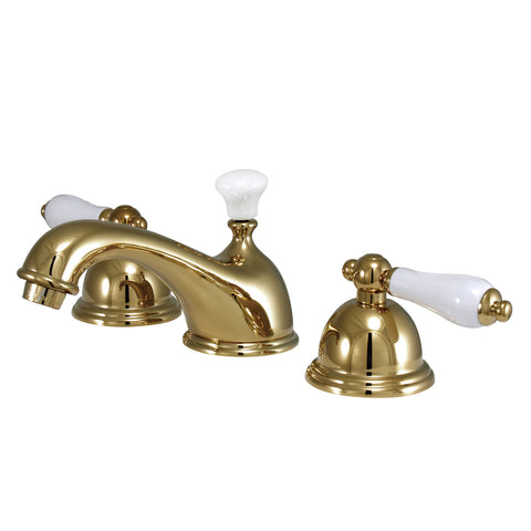 Kingston Brass KS3962PL Widespread Lavatory Faucet, Polished Brass - Polished Brass