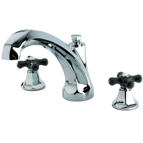 Kingston Brass KS4321PKX Duchess Roman Tub Filler with Cross Handle, Polished Chrome - Polished Chrome