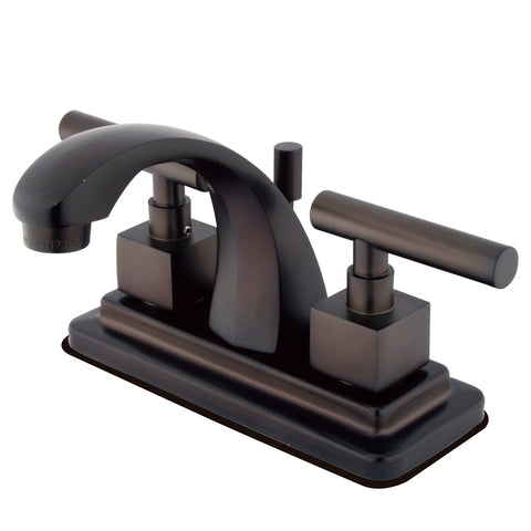 Kingston Brass KS4645CQL 4-Inch Centerset Lavatory Faucet, Oil Rubbed Bronze - Oil Rubbed Bronze