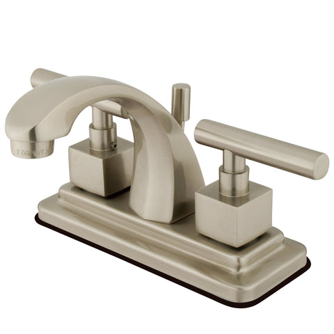 Kingston Brass KS4648CQL 4-Inch Centerset Lavatory Faucet, Satin Nickel - Satin Nickel
