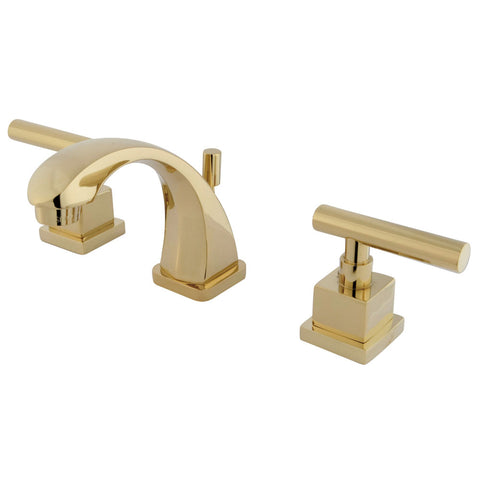 Kingston Brass KS4942CQL Claremont Mini Widespread Lavatory Faucet with Pop-Up, Polished Brass - Polished Brass