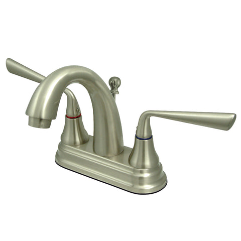 Kingston Brass KS7618ZL 4-Inch Centerset Lavatory Faucet, Satin Nickel - Satin Nickel