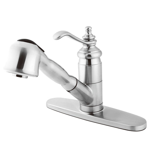 Kingston Brass KS7891TL Templeton Pull-Out Spray Kitchen Faucet, Polished Chrome - Polished Chrome