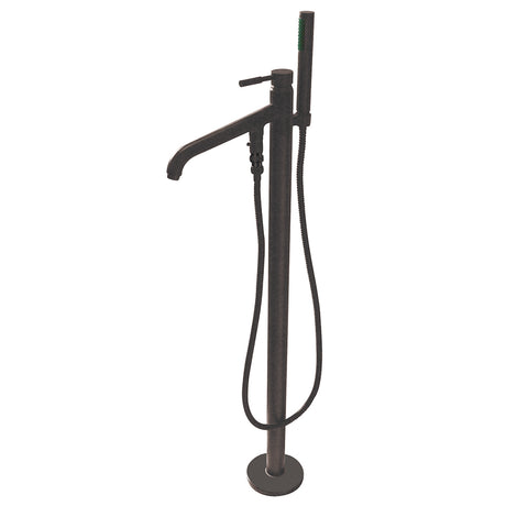 Kingston Brass KS8135DL Concord Floor Mount Tub Filler with Hand Shower, Oil Rubbed Bronze - Oil Rubbed Bronze