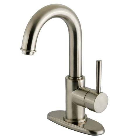 Kingston Brass KS8438DL Single-Handle 4-Inch Centerset Lavatory Faucet, Satin Nickel - Satin Nickel
