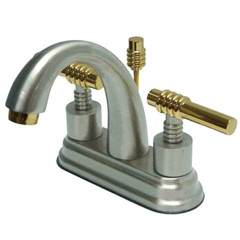 Kingston Brass KS8614ML 4-Inch Centerset Lavatory Faucet, Polished Chrome - Polished Chrome/Polished Brass