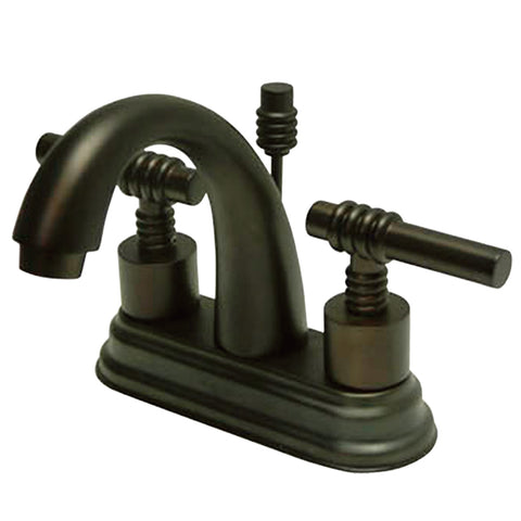Kingston Brass KS8615ML 4-Inch Centerset Lavatory Faucet, Oil Rubbed Bronze - Oil Rubbed Bronze