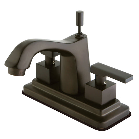 Kingston Brass KS8645QLL 4-Inch Centerset Lavatory Faucet, Oil Rubbed Bronze - Oil Rubbed Bronze
