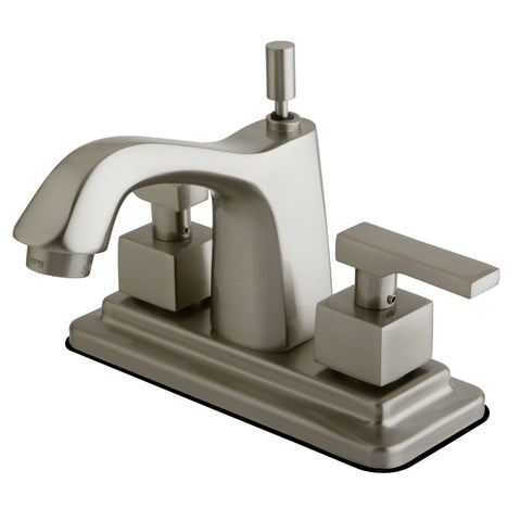 Kingston Brass KS8648QLL 4-Inch Centerset Lavatory Faucet, Satin Nickel - Satin Nickel