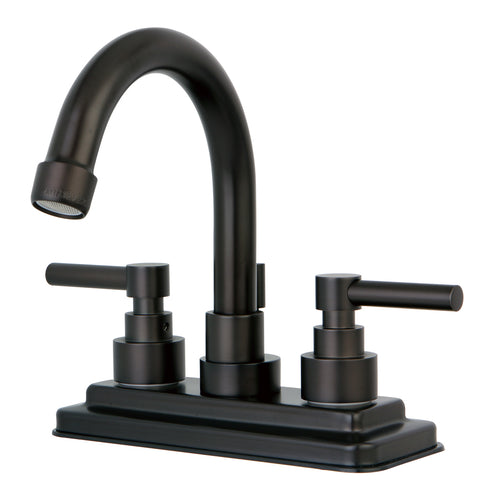 Kingston Brass KS8665EL 4-Inch Centerset Lavatory Faucet, Oil Rubbed Bronze - Oil Rubbed Bronze