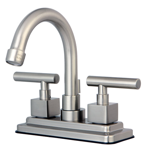 Kingston Brass KS8668CQL 4-Inch Centerset Lavatory Faucet, Satin Nickel - Satin Nickel