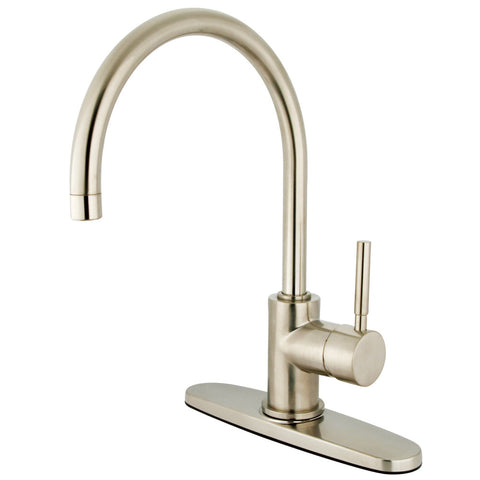 Kingston Brass KS8718DLLS Concord 8" Centerset Kitchen Faucet, Satin Nickel - Satin Nickel